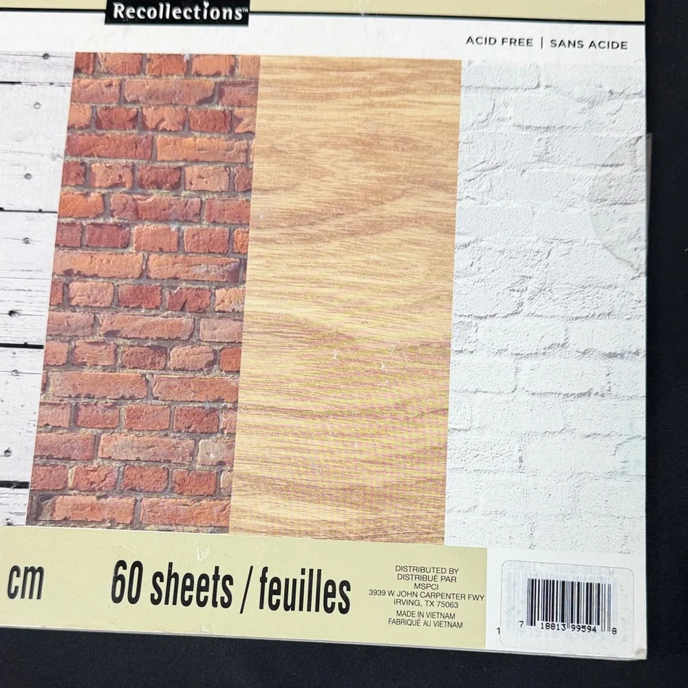 Recollections Paper Pad Farmhouse cardstock 12 x 12 inch acid free 60 sheets